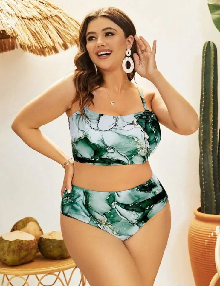 Bikini malla marmolado verde