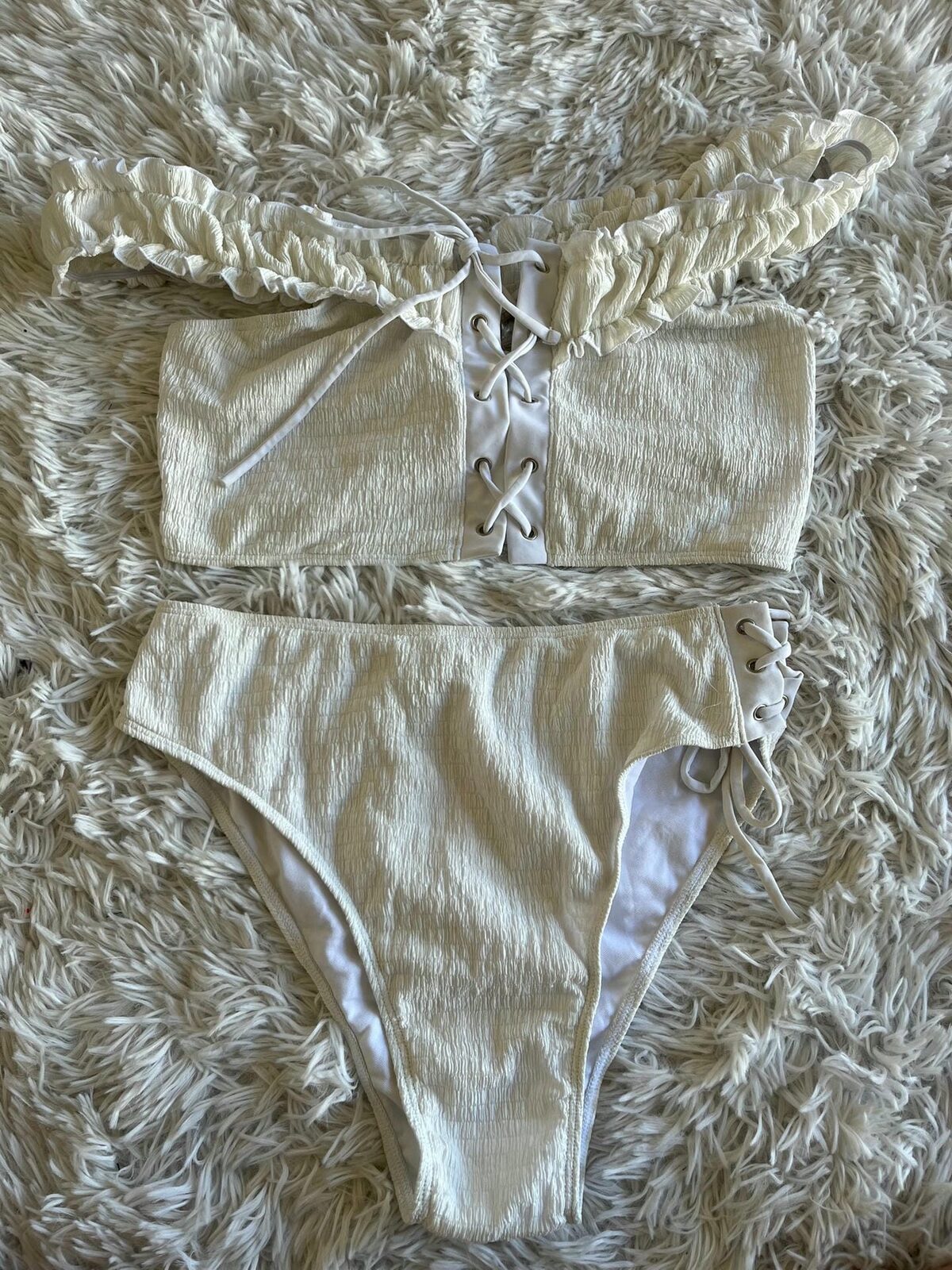Bikini blanco lazo cruzado