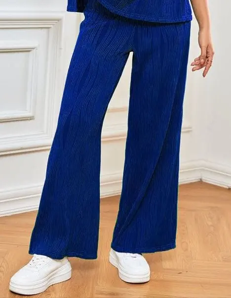 Palazo con diseño azul