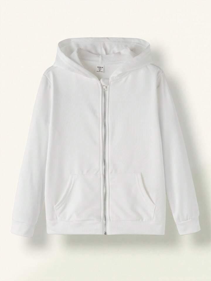 Campera blanca cierre plateado