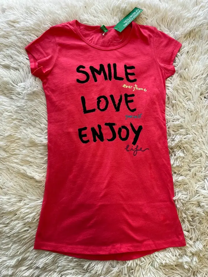 Vestido rosa benetton smile