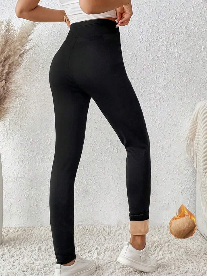 Leggins termicos interior de felpa negro