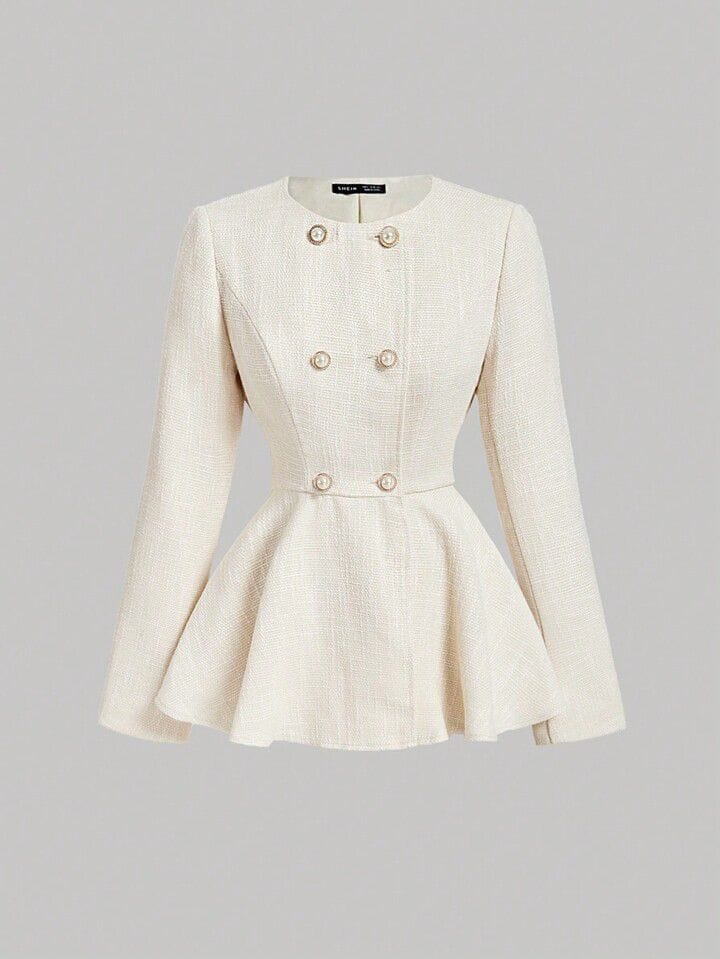 Blazer crema con forma