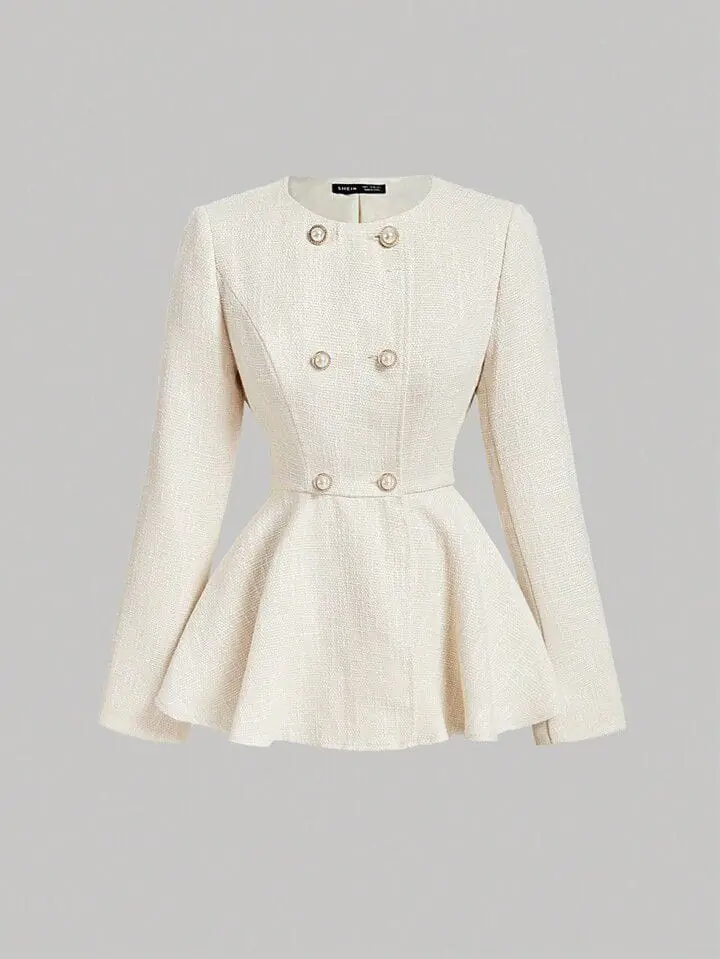 Blazer crema con forma