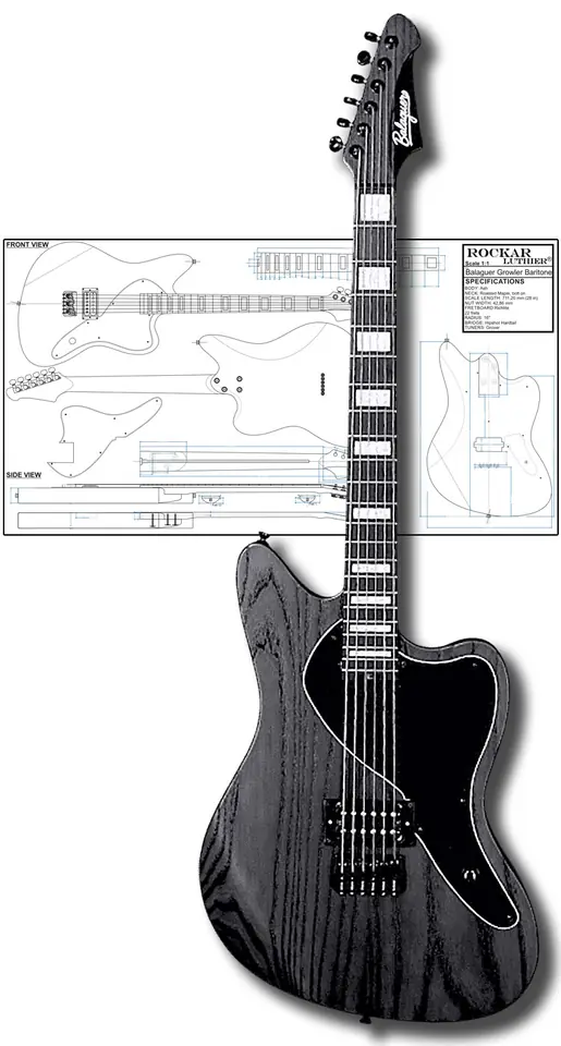 Style B. Growler baritone guitar