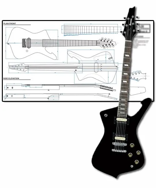 Style Ibanez Iceman (8 strings)