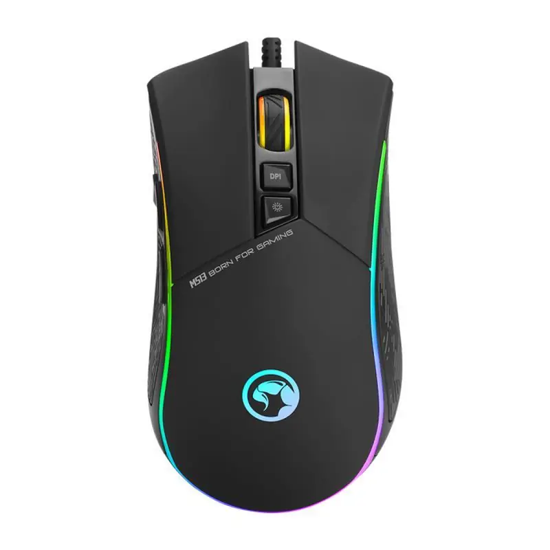 Mouse Gamer Marvo M513 RGB 6400 DPI Óptico 7 Botones