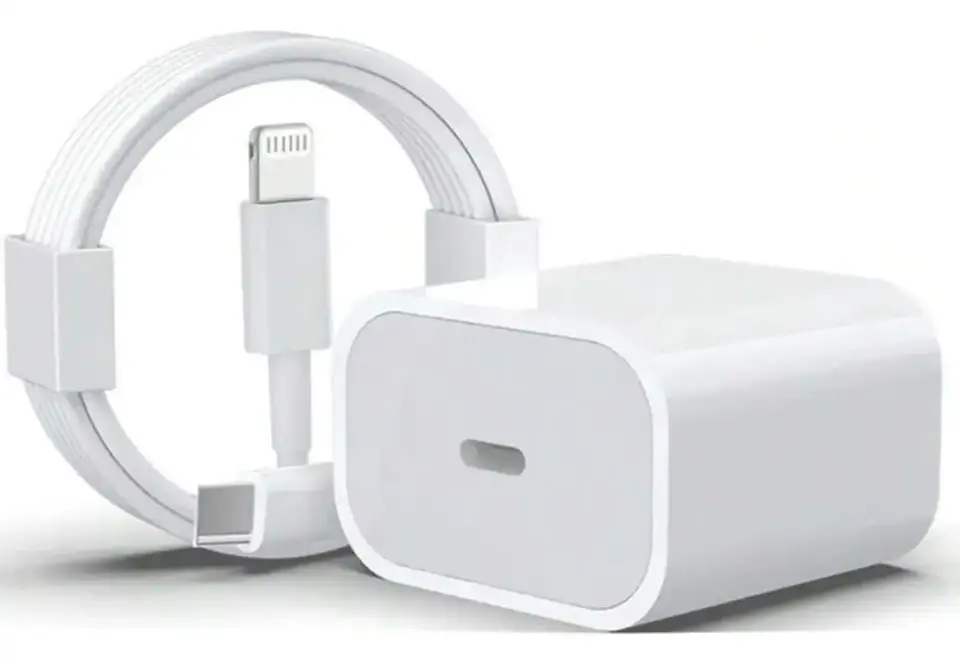Combo Cargador 20w Y Cable C A Ligthing 1 Mts. Iphone
