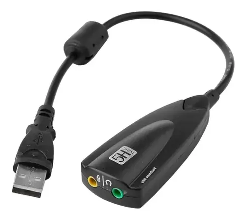 Placa de Sonido USB Externa 5HV2 Audio 7.1 Pc/Not