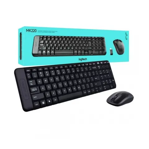 Combo Logitech MK220 Teclado y Mouse Inalámbrico Wireless USB