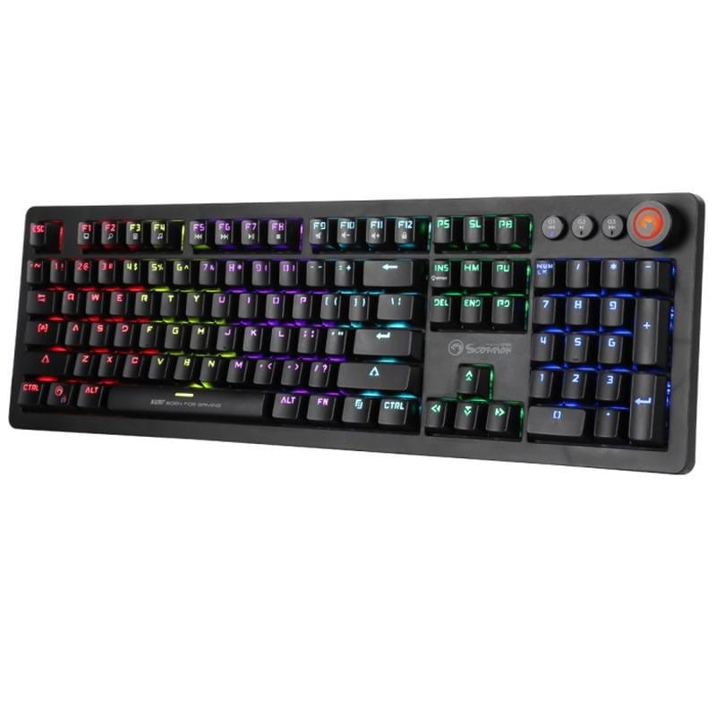 Teclado gaming mecanico marvo kg917 iluminado rgb blue