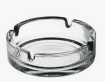 CENICERO VIDRIO REDONDO 10 CM CLASICO