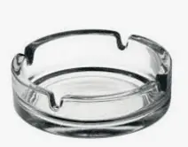 CENICERO VIDRIO REDONDO 10 CM CLASICO