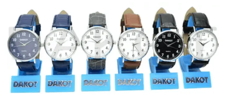 RELOJ CUERO DAMA- HOMBRE DAKOT GARANTIA