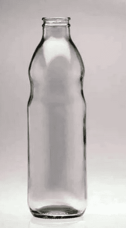 BOTELLA VIDRIO 1 LITRO CON TAPA COLORES