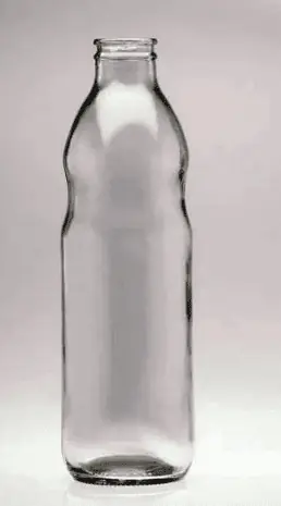 BOTELLA VIDRIO 1 LITRO CON TAPA COLORES
