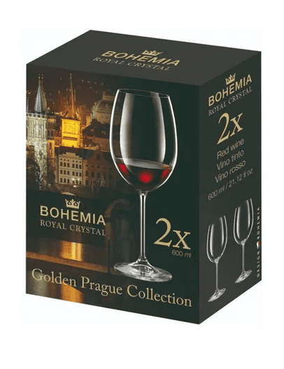 SET X 2 COPAS CRISTAL BOHEMIA 600 ML CAJA