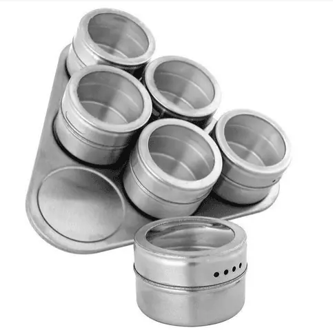 ESPECIERO ACERO INOXIDABLE X 6 CON IMAN