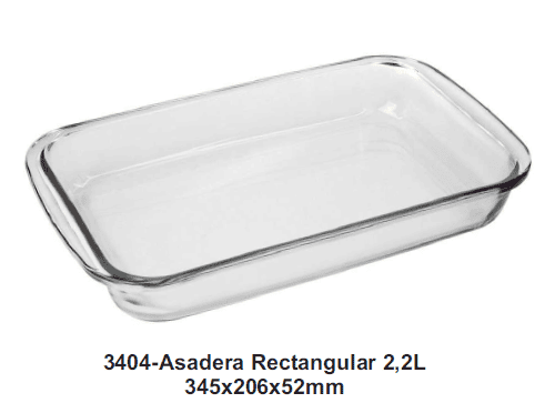 ASADERA VIDRIO TEMPLADO 2.2 L