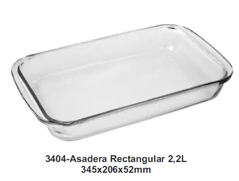 ASADERA VIDRIO TEMPLADO 2.2 L