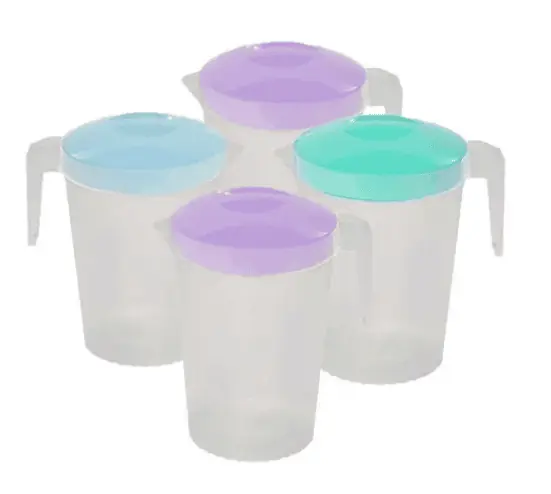 JARRA PLASTICA CON TAPA 4 LITROS