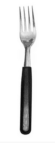 TENEDOR MESA ACERO NEGRO