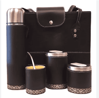 COMBO MATERO BOLSO TERMO ACERO YERB/AZUC MATE COLORES DISEÑOS