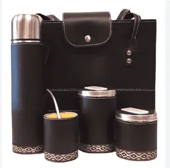COMBO MATERO BOLSO TERMO ACERO YERB/AZUC MATE COLORES DISEÑOS