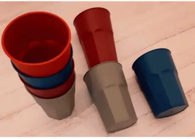 VASO PLASTICO COLORES REFORZADO