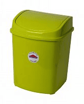 CESTO BASURA PLASTICO VAIVEN CUADRADO 8 L COLORES