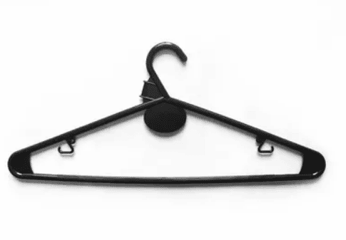 PERCHA PLASTICA NEGRA