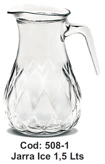JARRA VIDRIO FACETADA ICE 1.5 L