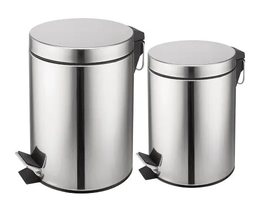 CESTO /TACHO ACERO 3 L CON PEDAL Y TAPA ACERO