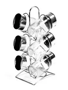 ESPECIERO CROMADO VIDRIO X 6