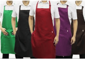 DELANTAL COCINA GABARDINA CON BOLSILLO COLORES