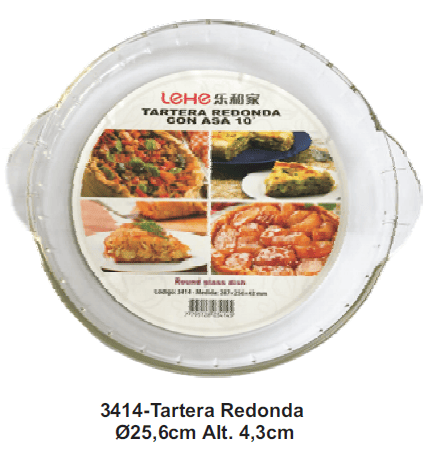 TARTERA VIDRIO TEMPLADO 25 CM