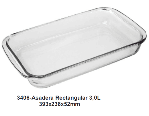 ASADERA VIDRIO TEMPLADO 3.L
