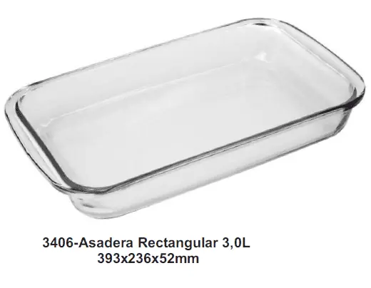 ASADERA VIDRIO TEMPLADO 3.L