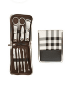 SET MANICURA COMPLETO 9 PIEZAS ACERO ESTUCHE PREMIUN