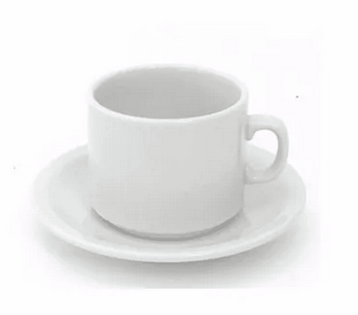 TAZA DE CAFE CON PLATO PORCELANA