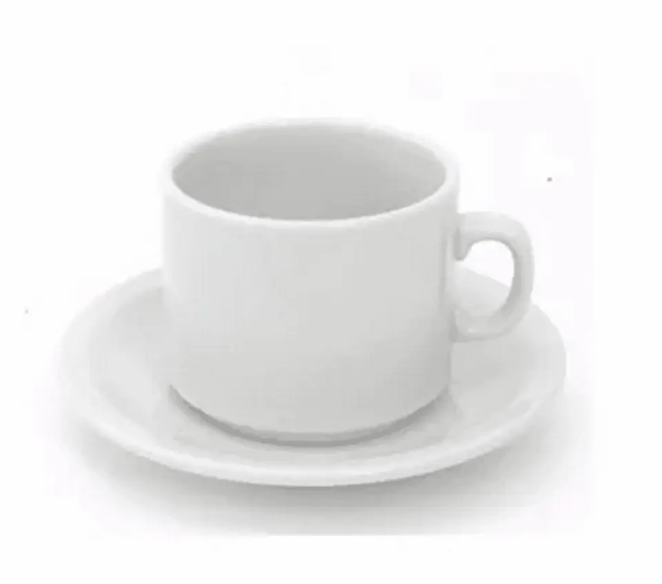 TAZA DE CAFE CON PLATO PORCELANA