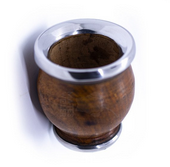 MATE ALGARROBO DOBLE VIROLA DE ACERO INOX