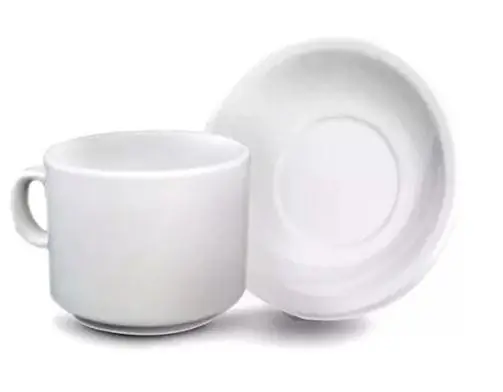 TAZA DE TE CON PLATO PORCELANA