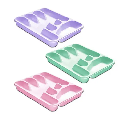 CUBIERTERO ORGANIZADOR PLASTICO 5 DIVISIONES COLORES