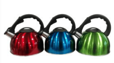 PAVA SILBADORA ACERO INOXIDABLE 2.5 L COLORES