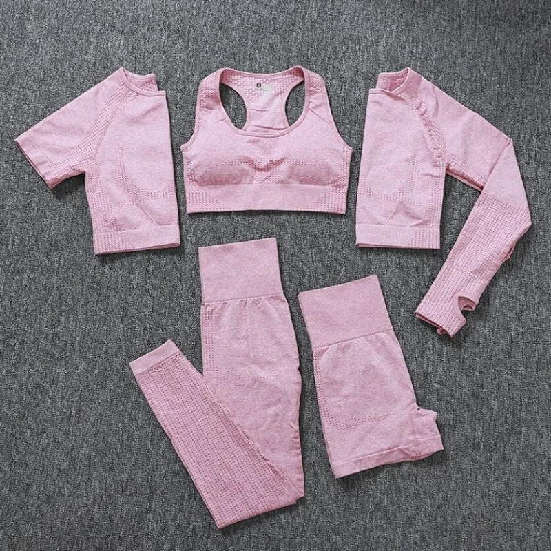 ropa deportiva seamless sin costura rosa