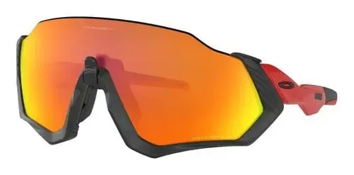 Lente Oakley Flight Jacket Matte black/red Prizm Ruby polarized