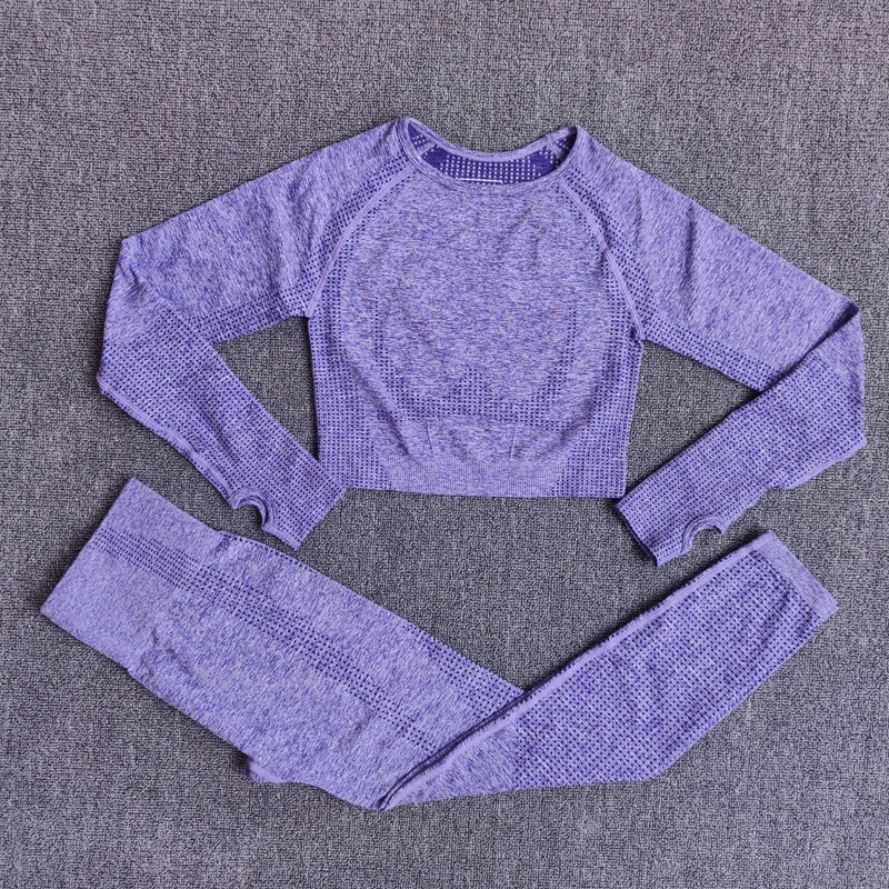 ropa deportiva seamless sin costura lila