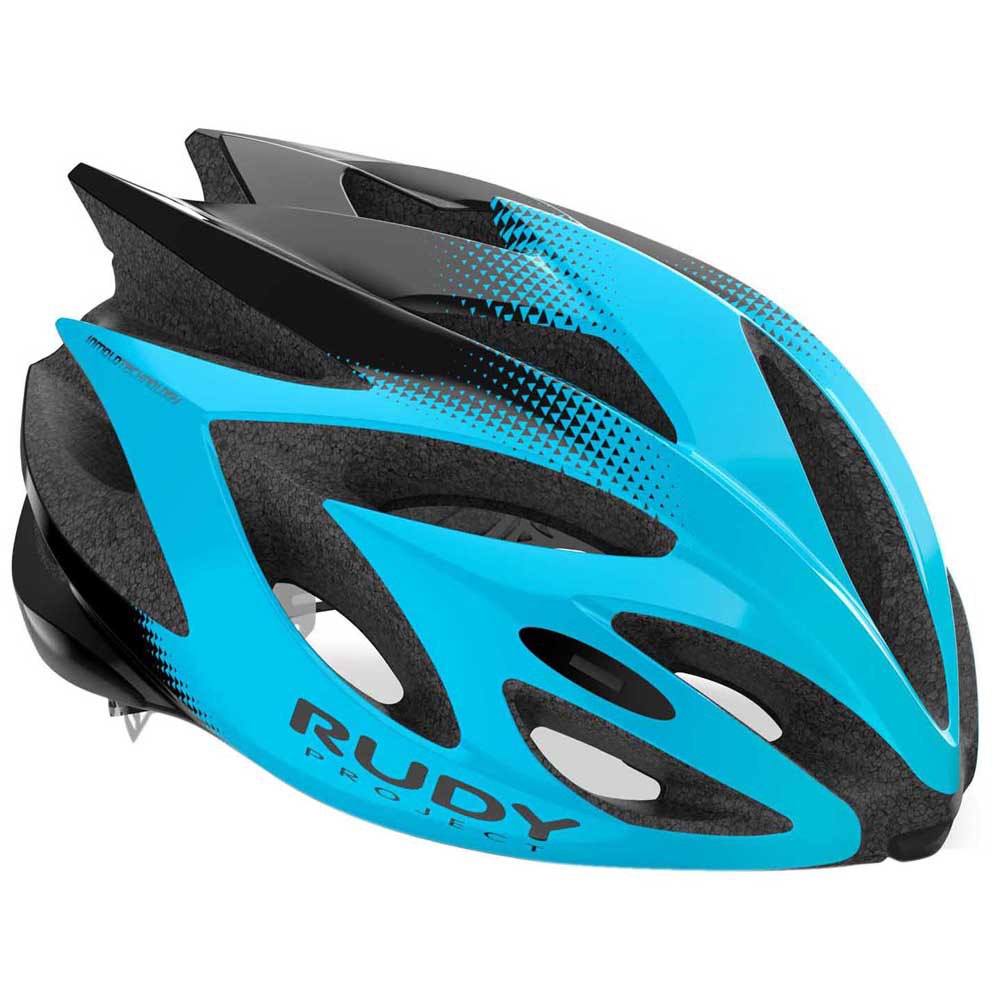 casco rudy project rush celeste/neg talle m