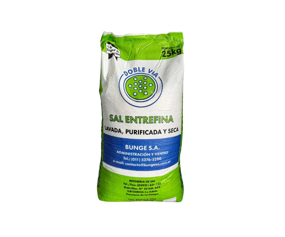 Sal Entrefina Seca Lavada x 25kg